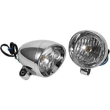 12V 10W Universaali Moottoripyörän Lisävalot Vedenpitävä Ajovalo Sumuvalo Kohdevalaisin Skootterin Lisävalo 2kpl hopea