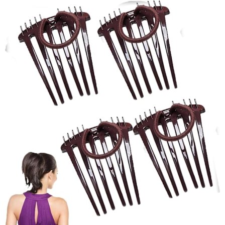 4 kpl Bandette-kampaa, Bandette-kampaa joustavalla nauhalla, Bandette-kampaa joustavalla pidikkeellä