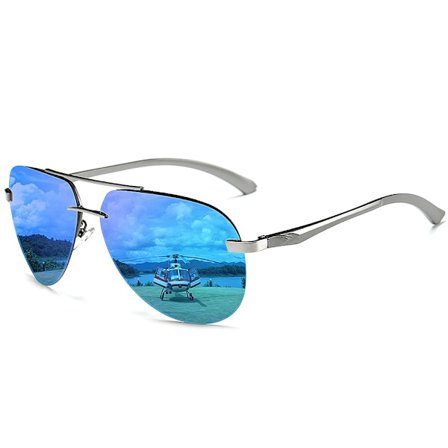 Polariserede Aviator Solbriller til Mænd og Kvinder, 63mm UV400 Beskyttelse Metalramme Letvægts Spejllinse Udendørs