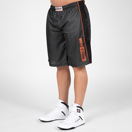 Gorilla Wear Wallace Mesh Shorts, Grey/Orange