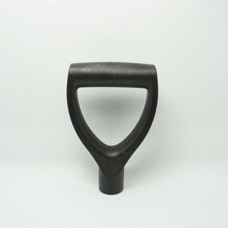 D-håndtak plast snøskuffe hageaccessoirer svart 2 stk