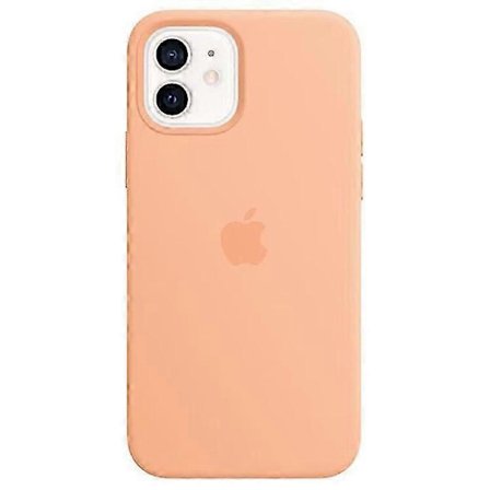iPhone 12/12 Pro Cover med MagSafe - 1:1 Skala Silikone Cover, Induktions Popover, Slank, Stødsikkert Beskyttelses Cover Lys Orange