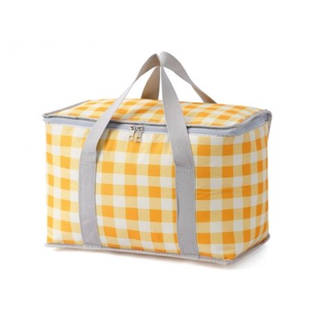 Isoleret Picnic Taske Genanvendelig, Strandtaske Køletasker, Køletasker med Lynlåstop - Isoleret Taske kompatibel Varm eller Kold, Picnic, Strand, 