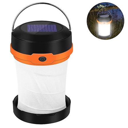 Vattentät Solcellsdriven LED Campinglykta - Sol eller USB