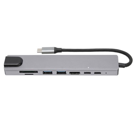 Docking Hub 8 i 1 Type‐C till HDMI USB PD Expansionsdock för Dataöverföring