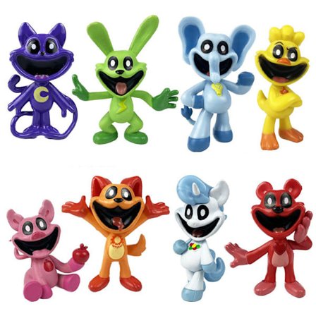 8 st Smiling Critters Spelfigurer Modell, PVC Catnap Anime Figurmodell, Födelsedagspresenter Leksaker(PA)