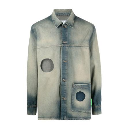 Off White Denim Jakke Blå, Herre