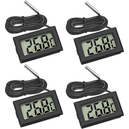 Mini Digital Lcd Temperaturtermometer (4x Svart)