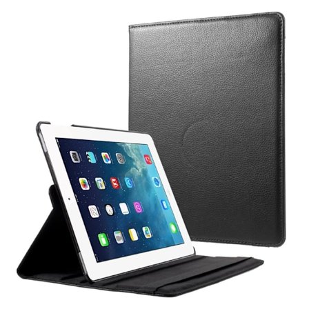 iPad 9.7" 4/3/2 fodral med roterbart stativ - Svart