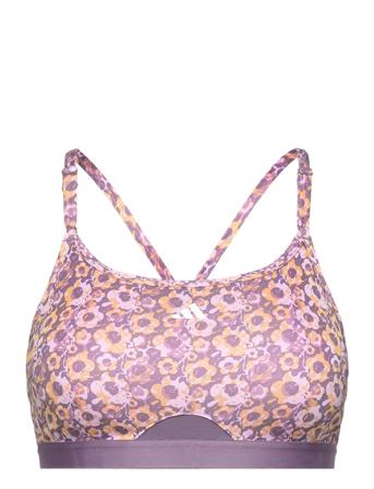 Aerct Ls Aop Lingerie Bras & Tops Sports Bras - ALL Lilla Adidas Performance*Betinget Tilbud