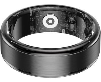 HAVIT-Smart ring stainless steel, 5ATM, size 10, Deep grey/Black-Smart ring, størrelse 10. Helseovervåking døgnet rundt.-Personal training-Smarte 