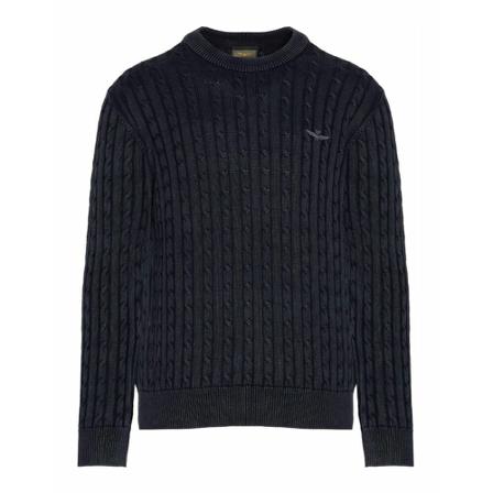 Aeronautica Militare, Round-neck Knitwear Blauw, Heren, Maat:L