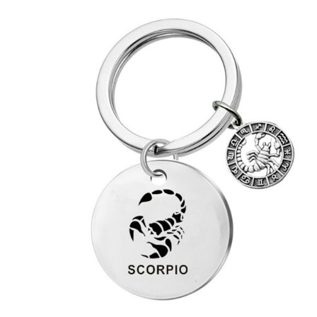 Ny nyckelring i 12 konstellationer i rostfritt stål