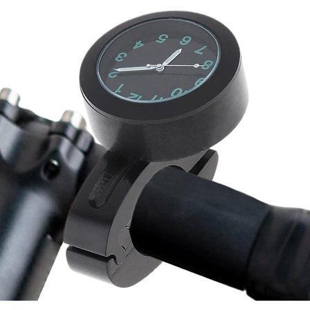 1-delt motorcykel håndliste ur - Vandtæt ur - Let at installere (44 mm, sort)