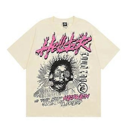 Hellstar T-shirt Tryckt Lös T-shirt Män Kvinnor