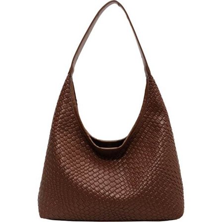 Dame Skuldertaske, PU Læder Skuldertaske, Håndtasker, Skuldertaske Dame Håndtaske - Kaffefarve