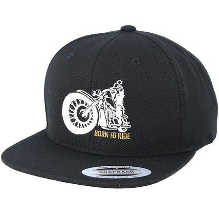 Born To Ride - Noir snapback Casquette - Comfy Ride Black Snapback @ Hatstore
