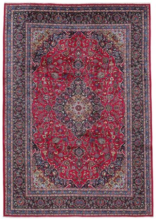 Kashmar Matot Itämainen Tummanpunainen/Musta Isot (Villa, Persia)