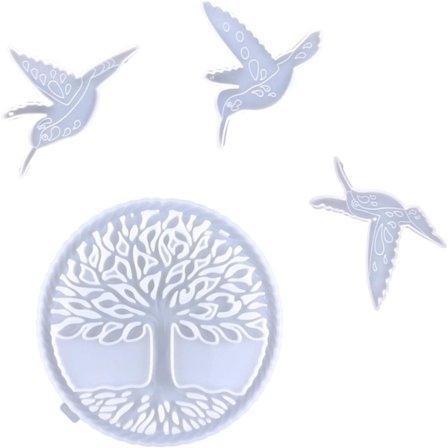 Livets tre silikonform, Epoxy livets tre kunst, Harpiksformer for