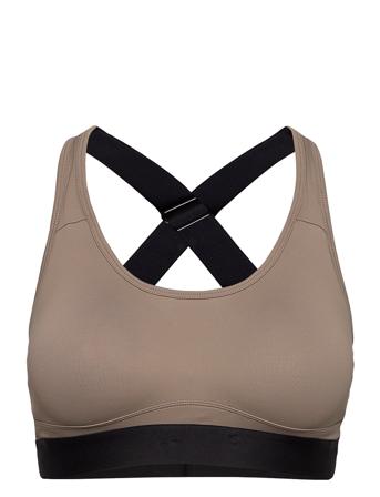 Padded Crossback Bra Lingerie Bras & Tops Sports Bras - ALL Beige Stay In Place