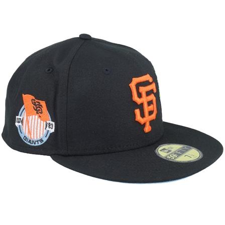 New Era - MLB Zwart fitted Cap - San Francisco Giants Glamour Pack 59FIFTY Black/Orange/Sky Fitted @ Hatstore