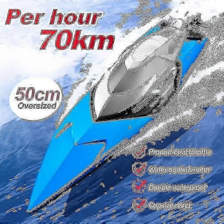 S2 Rc Båd 70 Km/t Professionel Fjernbetjening Høj Hastighed Racing Speedbåd Udholdenhed 20 Minutter Børn