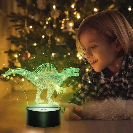 Lasten yövalo, 3D Tyrannosaurus yövalo 16 värillä