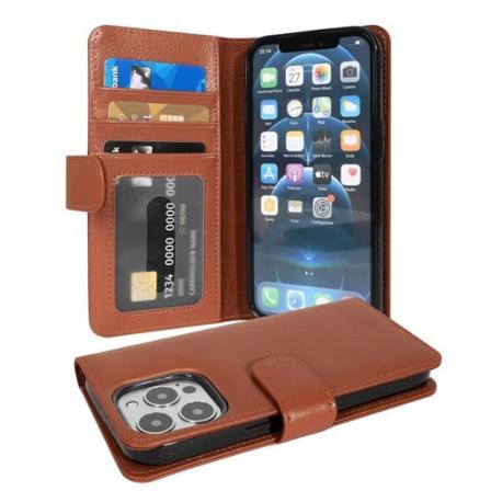 Fodral för Apple iPhone 13 PRO MAX i HAZEL BROWN Cover Skyddskortplatser