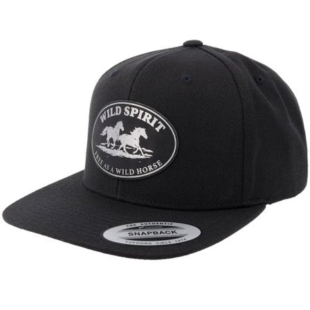 Wild Spirit - Svart snapback Keps - Wild Horses Engraved Black Patch Black/Black Snapback @ Hatstore