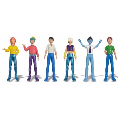 MINISO Demon Hunters Huntrix Kpop Figurer Sett - Derpys Tiger Rumi Italian Brainrot Figur Leketøyskolleksjon 6 stk - 2 Alternativ 1