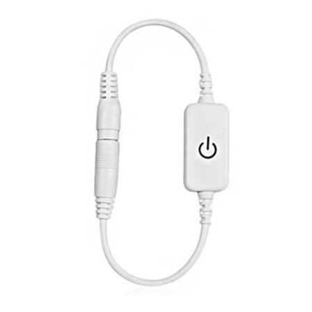 12V 24V 4A Mini LED Dimmer Touch Switch Enkel Färgremsa Ljusstyrka Kontroller På Av Vit