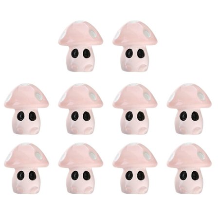 Charming Mushroom Figure Luminous Mushrooms Miniature Decoration with Bulb for Decoration and Gifts - Pink