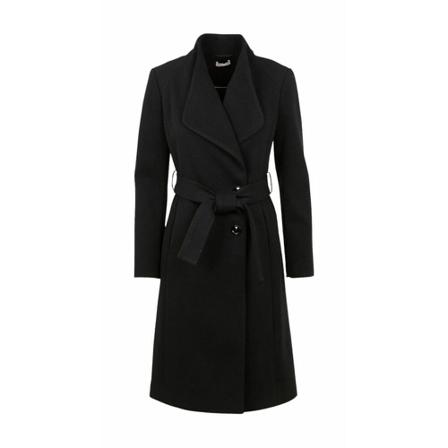 Liu Jo, Belted Coats Czarny, Kobieta, Rozmiar: M