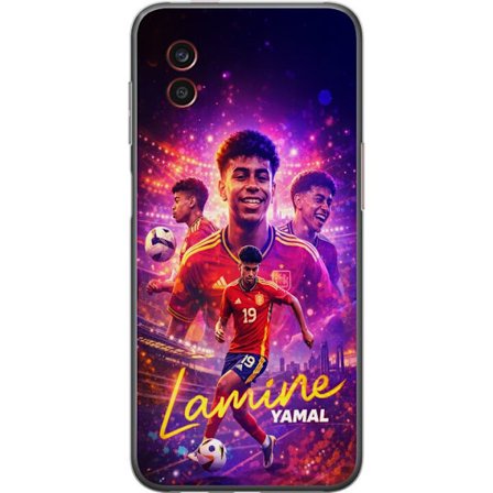 Yhteensopiva Puhelinkuori Samsung Samsung Galaxy Xcover6 Pro Lamine Yamal jalkapallo juliste Espanjan maajoukkueen pelipaidassa dynaamisella liikkeell