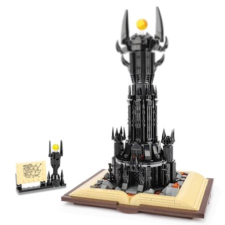 Arkitekturklosser med LED, for Lord of the Rings-filmen STEM The Magic Rings, Dark Tower byggeklosser, dekorasjon, gave til voksne og gutter 6-16+ (