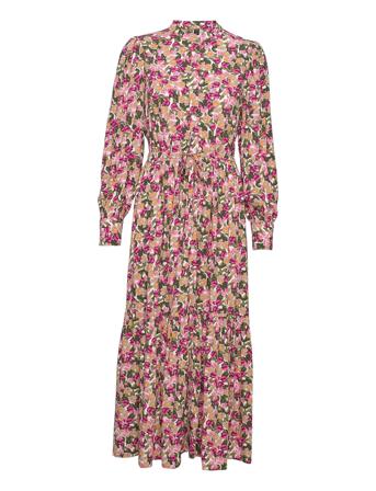 Yasmistra Ls Long Shirt Dress S. Patterned YAS