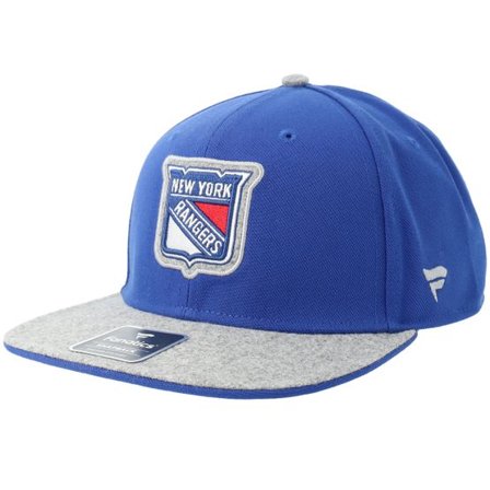 Fanatics - NHL Blå snapback Keps - New York Rangers Loden Flat Brim Deep Royal/Gray Snapback @ Hatstore