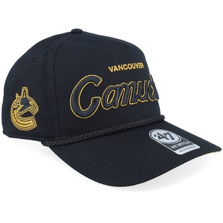 47 Brand - Zwart adjustable Cap - Hatstore Exclusive x Vancouver Canucks Crosstown Script Hitch Black/Gold A-Frame Adjustable @ Hatstore