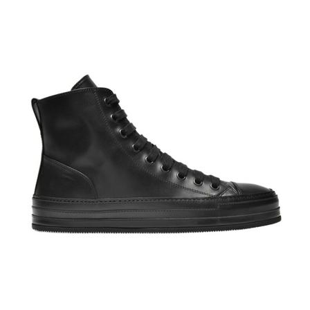 Ann Demeulemeester Raven Sneakers in Black Leather Sort, Herre, Størrelse: 43 EU