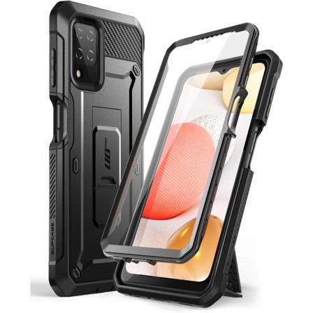 Skal Unicorn Beetle Pro Series Designad för Samsung Galaxy A12 (2021 Release), Helkropp Robust Holster & Stöd Svart