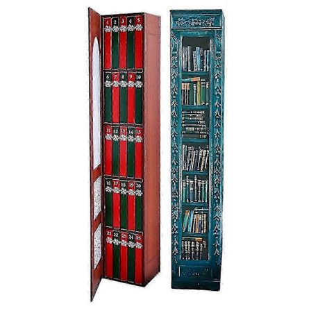 2-pakning Mini Bok Ornament Adventskalender, Juleadventskalender med Bokgave, Adventskalender