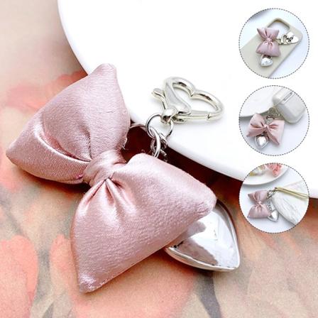 Vaaleanpunainen rusetti avaimenperä Love Riipus case Charms Car K