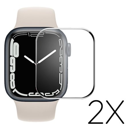 2Pcs ENKAY Apple Watch (41mm) 3D curved HD ultra clear screen protector - Black