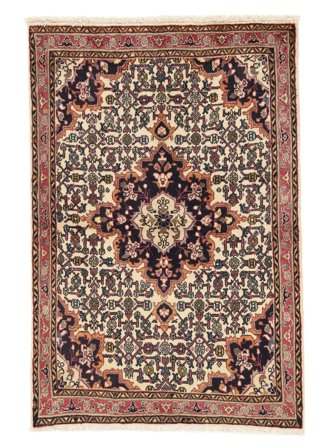 Bidjar Teppich Handgeknüpft 98X147 Braun/Schwarz Persien
