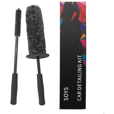 Microfiber Premium Hjul Borste Halkfritt Handtag Lätt Rengöring Fälgar Ekrar Hjul Hjul & Broms Bok Bil Fiber Borste