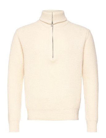Oscar Jacobson Mauritz Half Zip - Cream - L