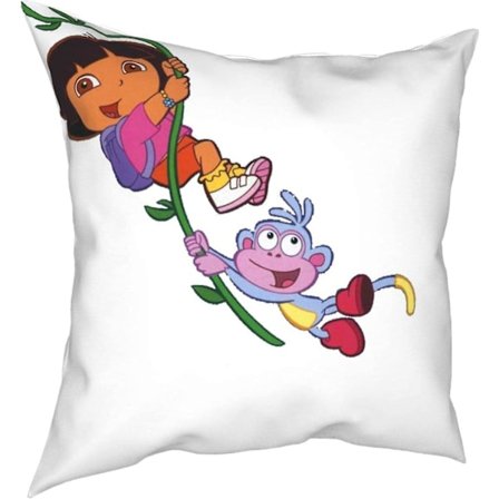 Dora The Explorer Fyra Säsonger Kuddar, Bekväma, Mjuka och Hudvänliga Kuddar, Lämpliga för Soffa Säng Bilar-Dora3-24x24tum