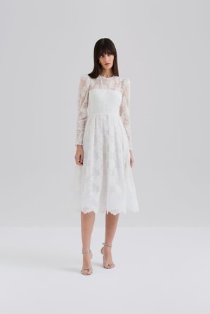 Malina Bridal - Leoni midiklänning - 48 - Ivory