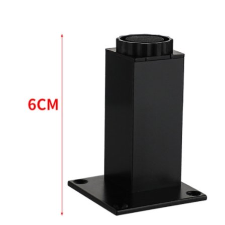 4 stk. TV-skabsben i aluminiumslegering Sofaben Sofabord Støtteben Badeværelsesskabsben Skoskab Møbelben Bordben Sengeben Booster 6 cm Bl