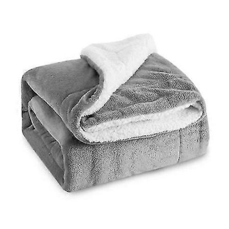 Lammfleecefilt, förtjockad dubbel flanell sammetsfilt, kontorsfilt, bilfilt S